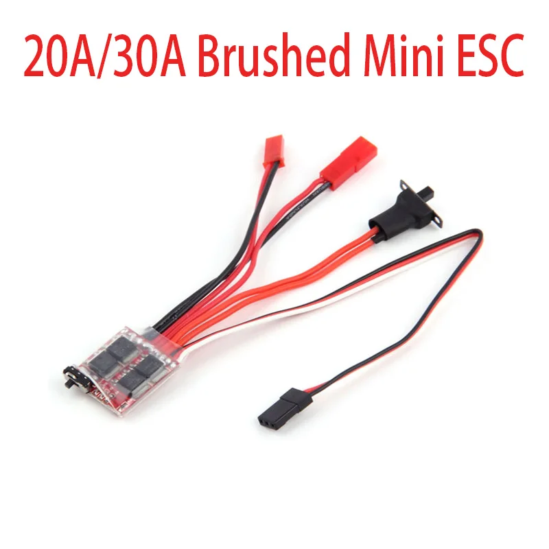 

20A/30A Brushed Mini ESC Electric Speed Contrl With Brake Switch For WPL C14 JJRC Q64 RC Car Boat Parts