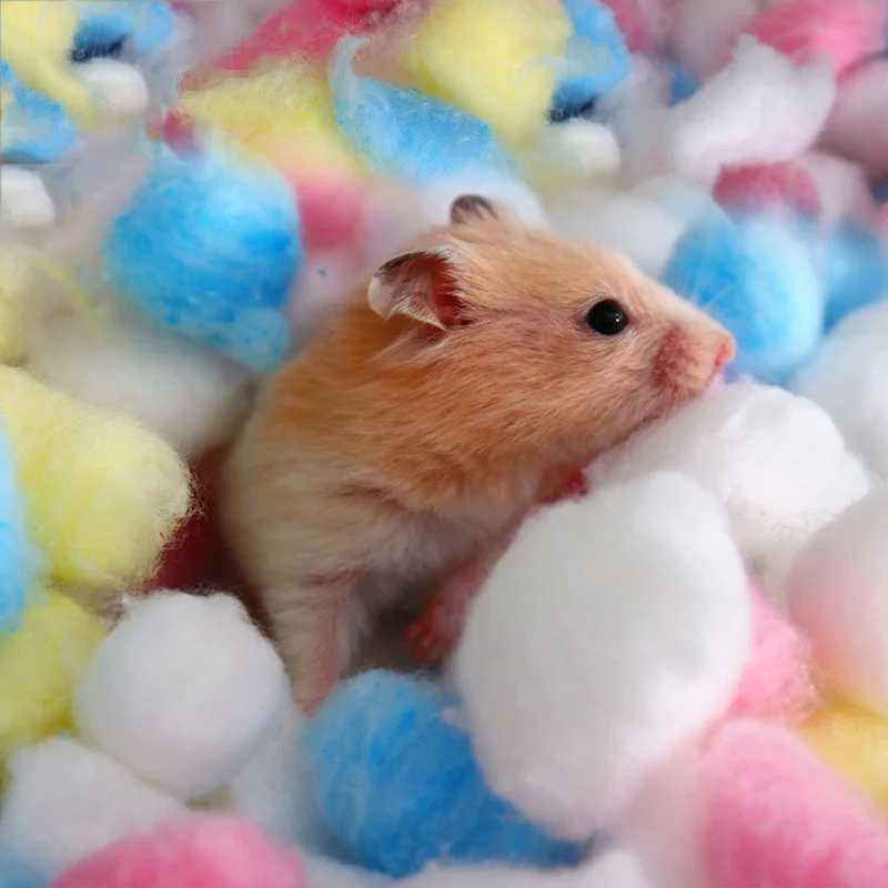 100PCS Pet Hamster Balls Rat Cotton Ball Small Animal Cage ...