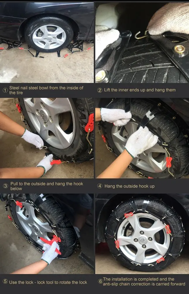 Spikes for Tires Rupse Tire Chain of Car Car-styling SUV Emergency Mud Snow Tire Anti-Skid Security Chains Snow Chains