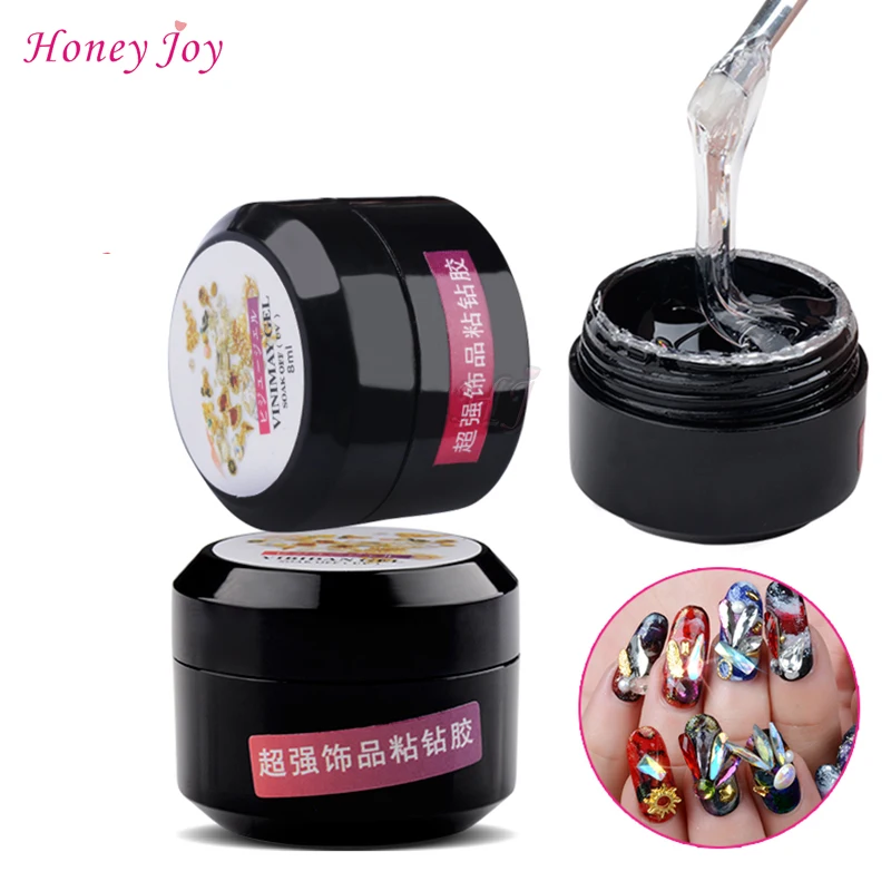 

1pc Supper Sticky Soak off UV Gel Adhesive Glue for Rhinestone Cured by UV/Led Nail Lamp Clear Lacquer Ongle Decoration Tool