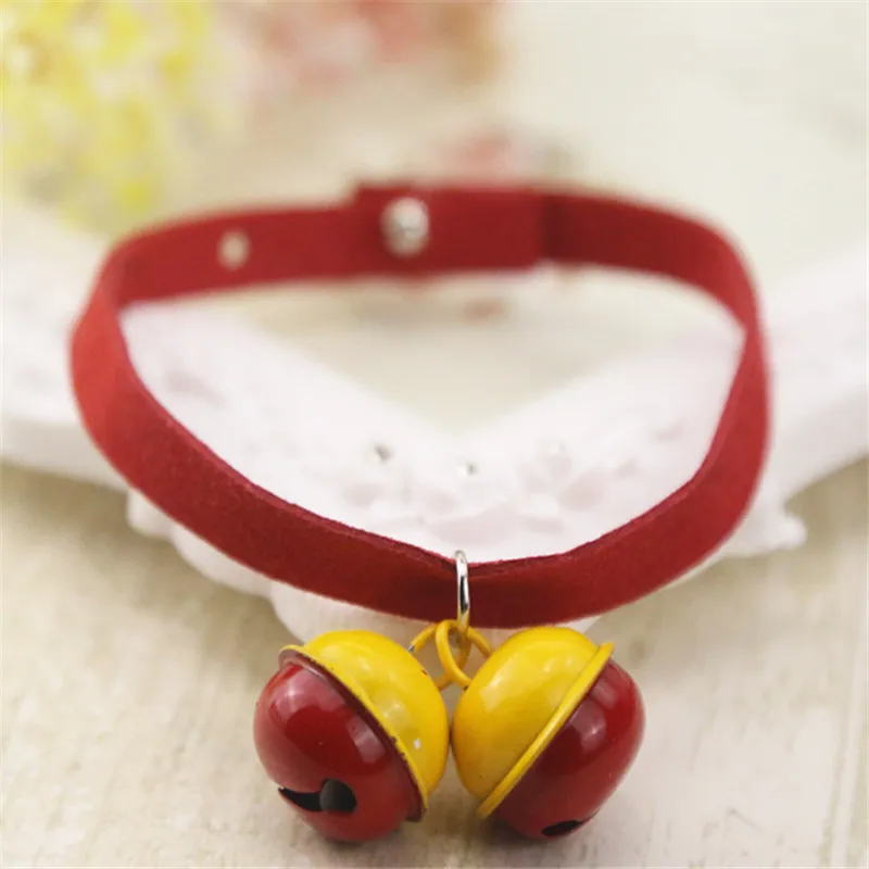 

Small Dogs Cat Collar Puppy Nylon Reflective Pet Dog Collar Necklace with Bell For Dog Supplies