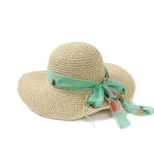 Factory direct and free shipping new women’s sun hat summer beach hat large wide brim straw hat folding soft