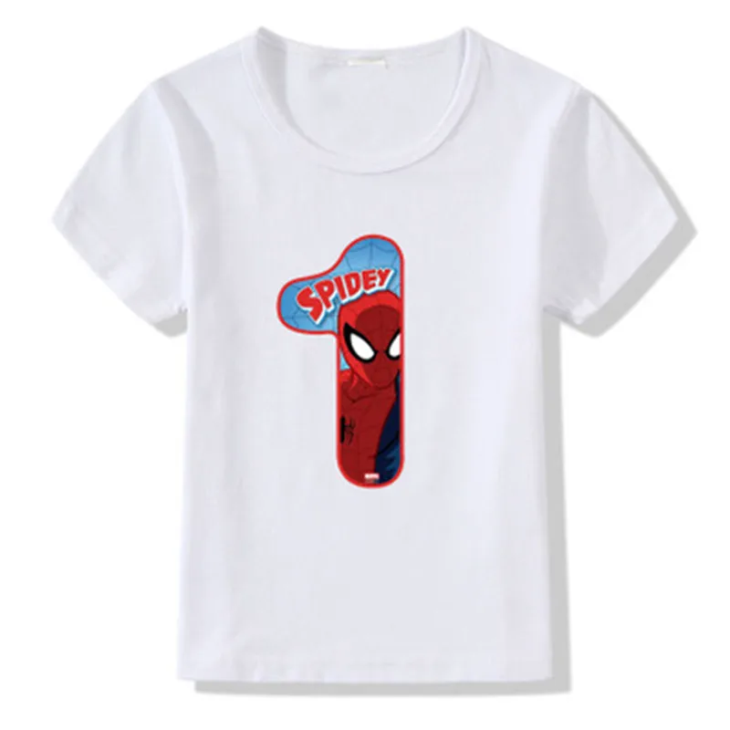 

Kid's T-shirts Avengers Number 1~9th T-shirts Boy and Girl Superhero Tshirt Boy and Girl Number Tshirt Children Clothes