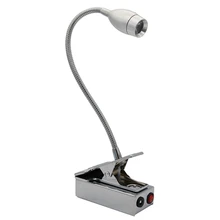 1 Вт/3 Вт точечная лампа для подзарядки, вращающийся настольный стеклянный зажим, гибкая лампа для шкафа, беспроводная витрина, прилавок, лампа