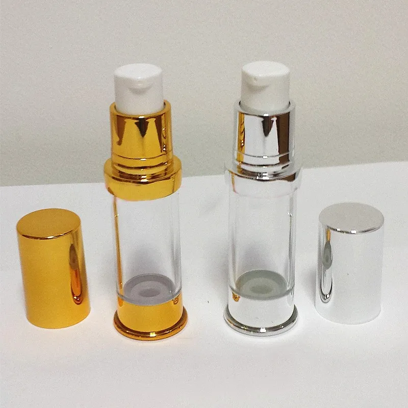 

50pcs/lot AS 10ml refillable airless pump bottle for lotion travel kit