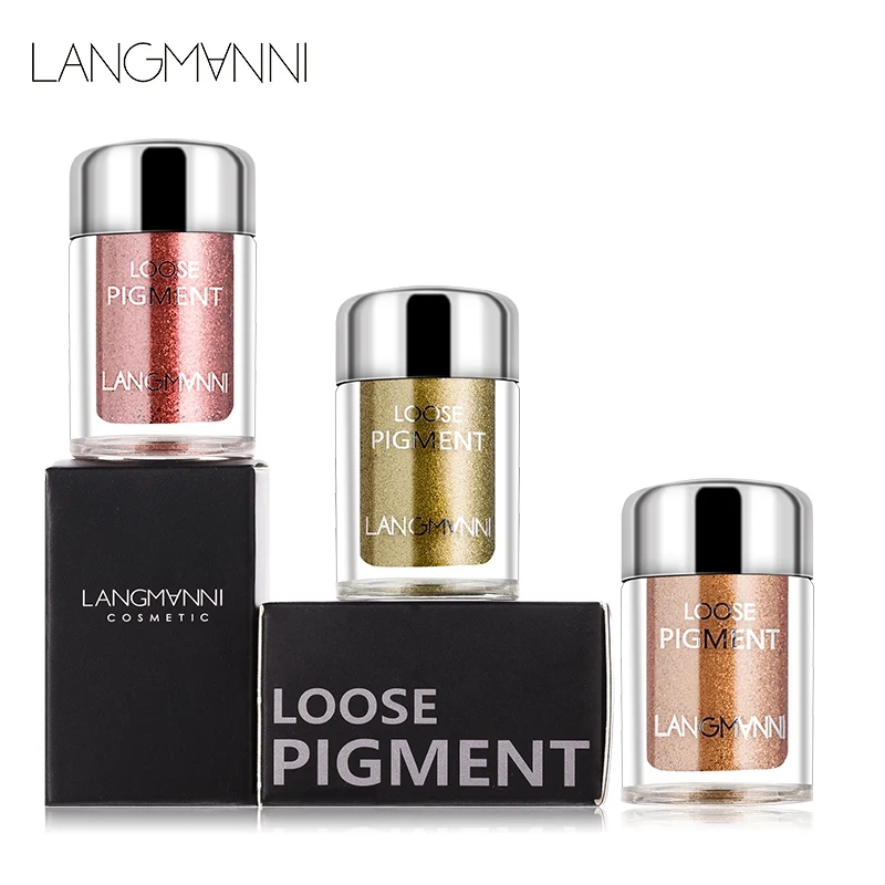 Блеск Loose Powder мерцающие тени для век телесного цвета металлик Сияющий Poeder глаза пигментированные макияж декоративная косметика 18 Цвета R1