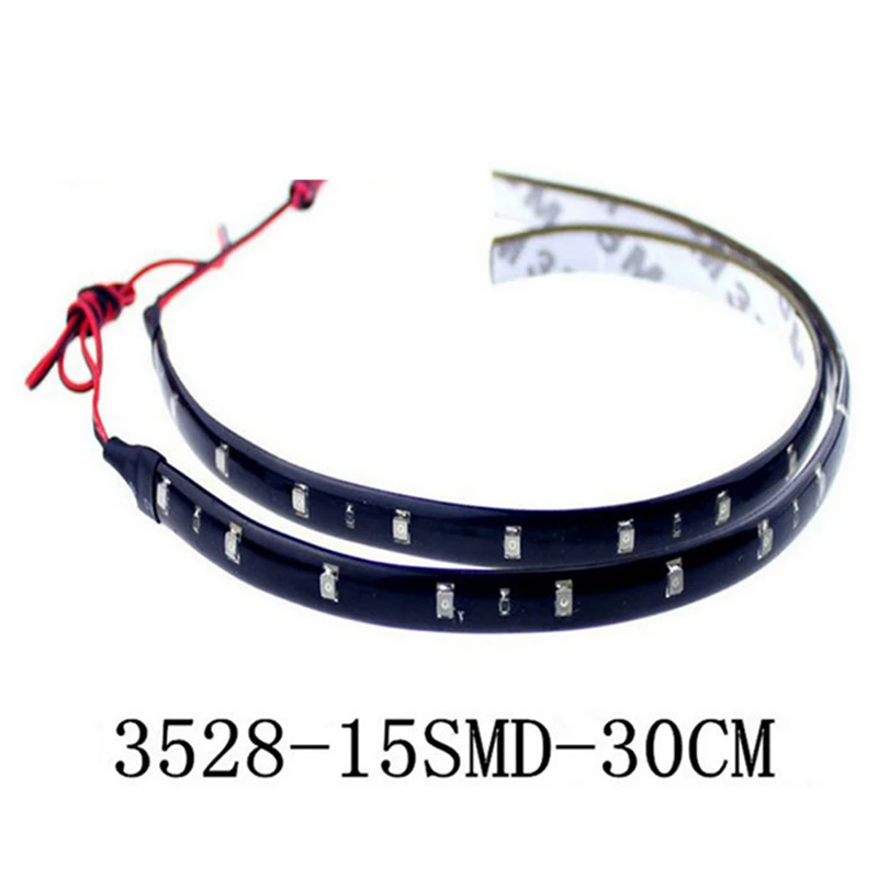 

1Pc 5050 Smd Flexible Waterproof 1Ft 15 Led Strip Under Body Light Car Decor