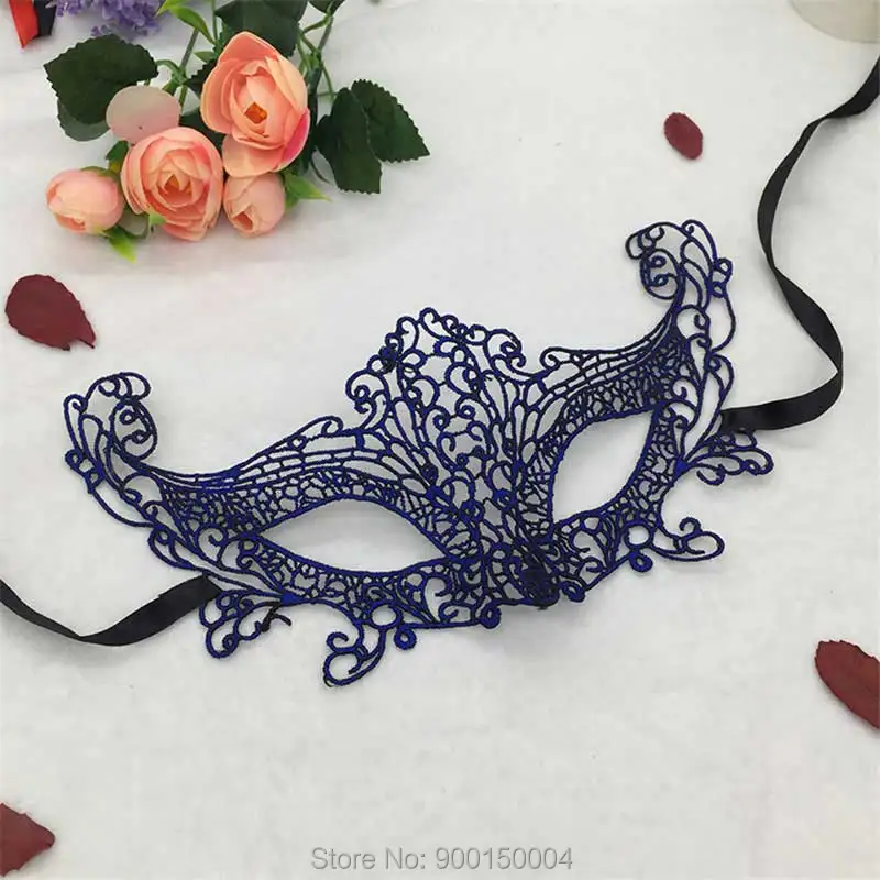 1pc Blue Sexy Lady Lace Mask Eye Mask For Masquerade Party Halloween Party Fancy Drop shipping  (5)