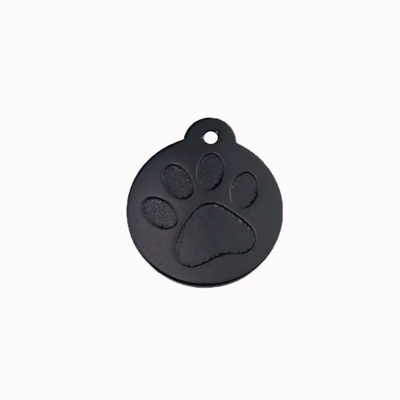 3.5cm Round Charm Paw Alloy Dog ID Tags For Dogs Collar Disc Disk Dog Cat Collar Pendants Pet Dog Targets Wholesale #F#JY18 (10)