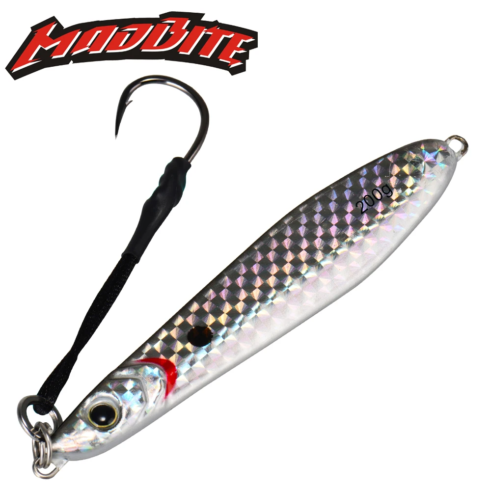 MadBite 16 8 см 250 г рыболовная приманка с одним крюком 1 шт./лот Морская Лодка жесткая