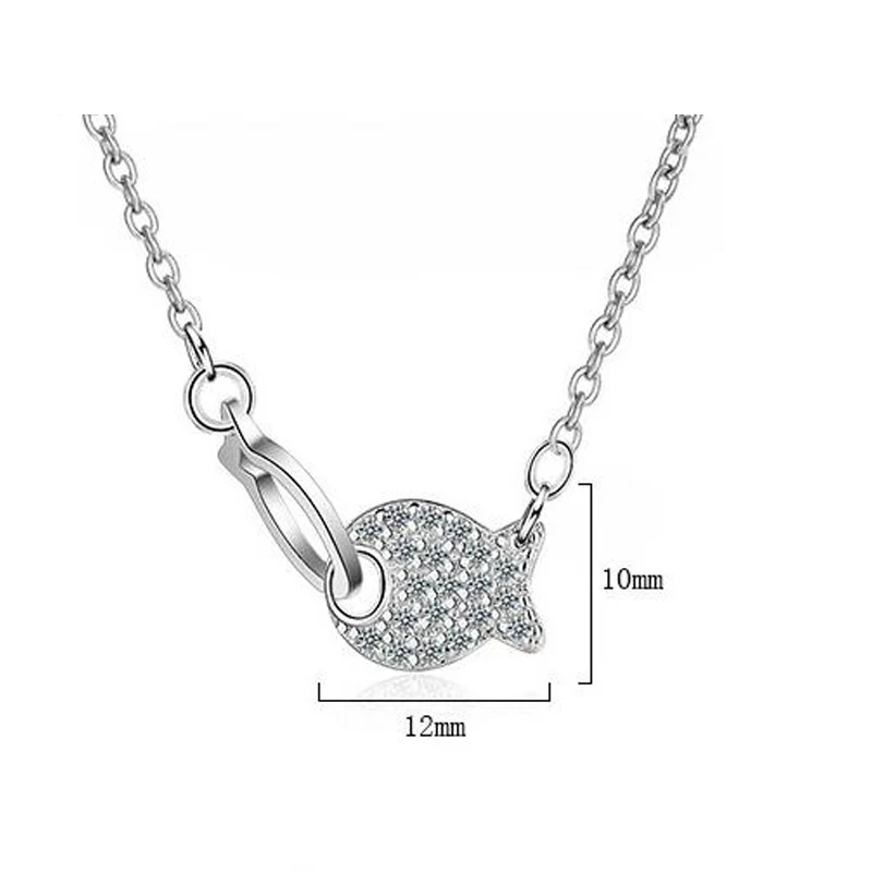 cz zircon pendants necklaces fish  (3)