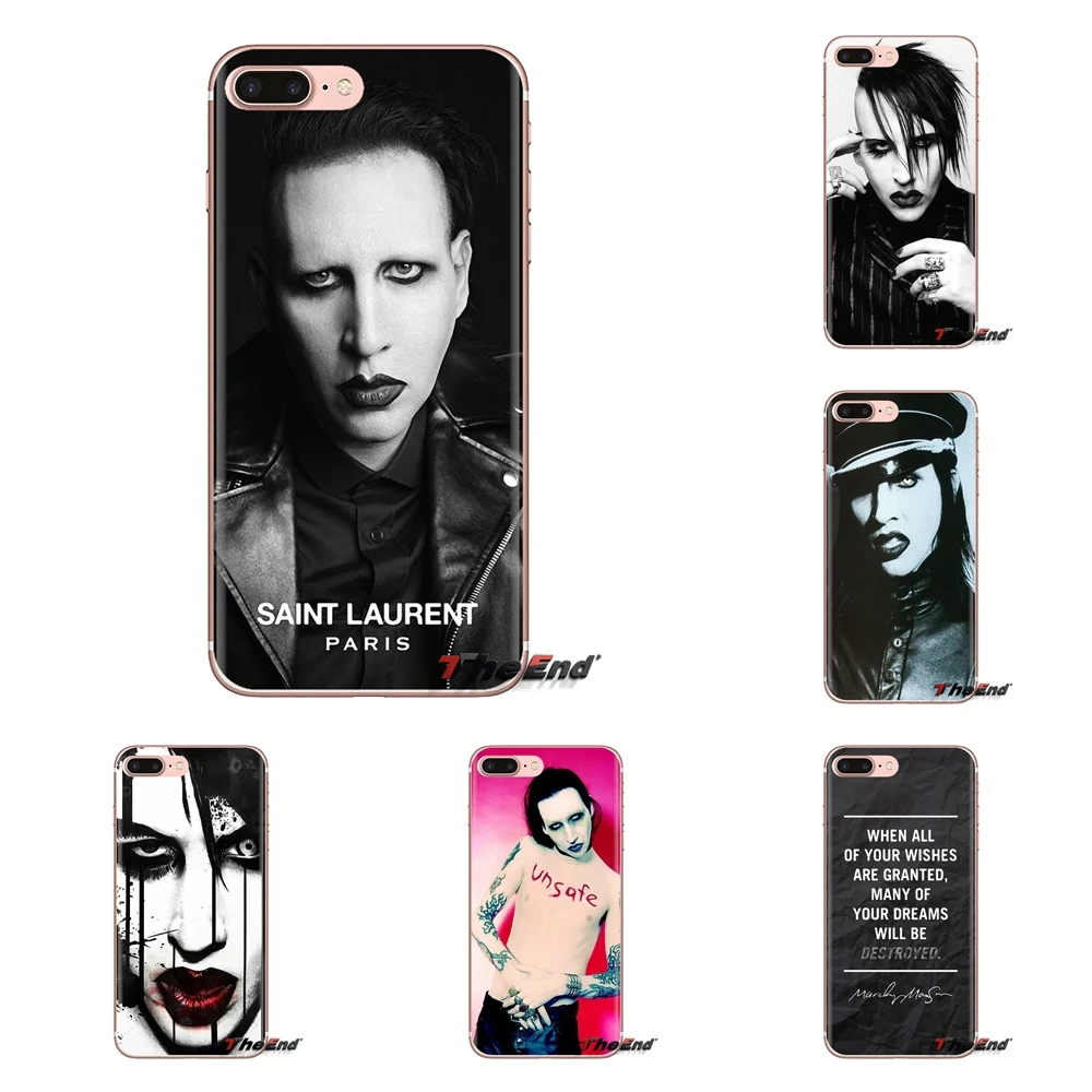 UK Marilyn Manson Brian Warner For iPod Touch Apple iPhone 4 4S 5 5S SE 5C 6 6S 7 8 X XR XS Plus MAX Transparent Soft Skin Cover |