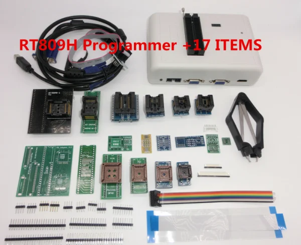 RT809H emmc-nand программист TSOP56 TSOP48 кабель EDID ISP Header01 VGA HDMI BGA63 BGA64 BGA169 - Цвет: RT809H 17ITEMS