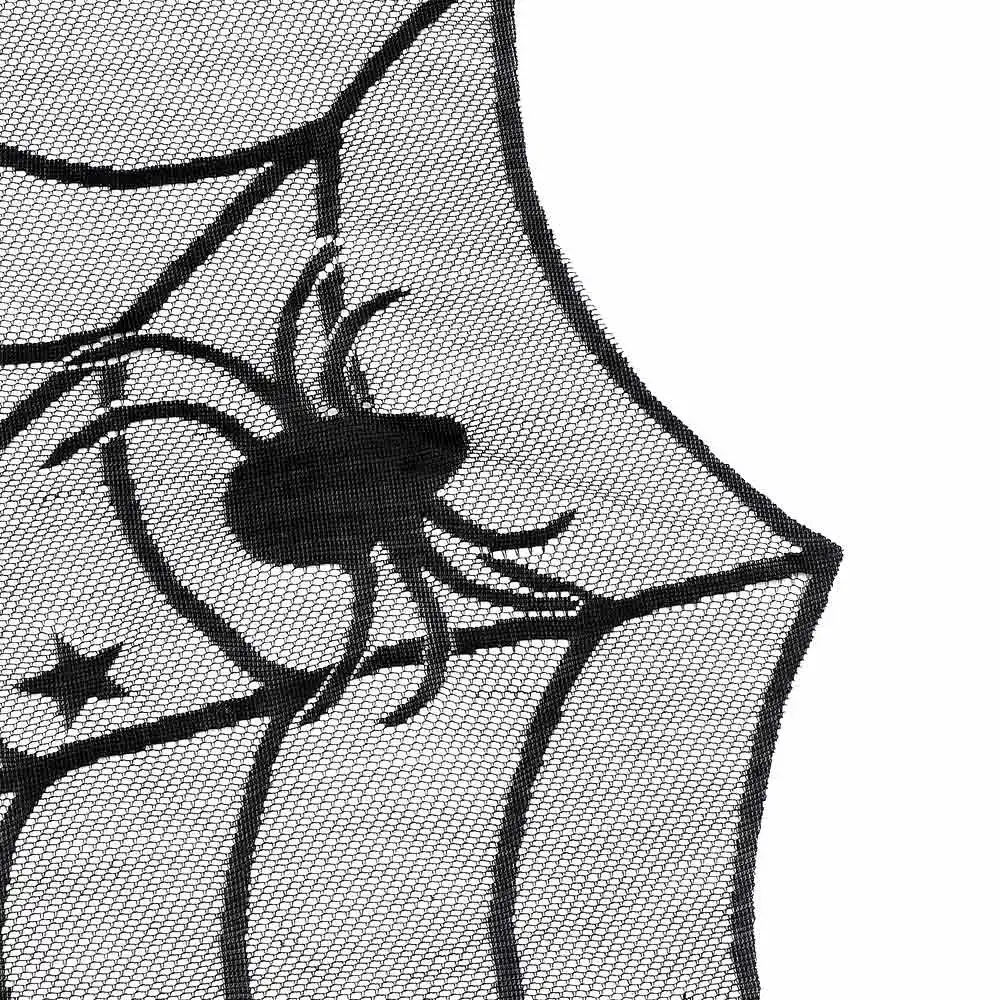 1 шт. Творческий 40-дюймовый Забавные костюмы «черная паучиха-Хэллоуин кружевная скатерть для стола верхняя ткань для вечерние поставки Украшение стола