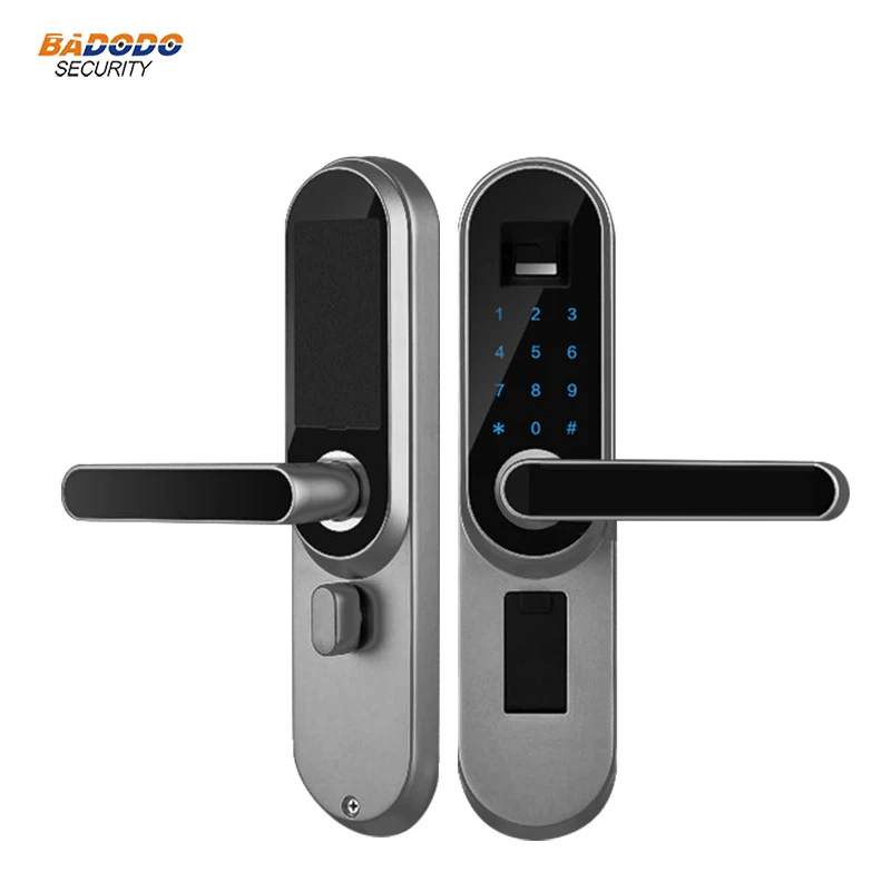 Цифровой электронный замок со сканером отпечатков пальцев дверной для дома б/у