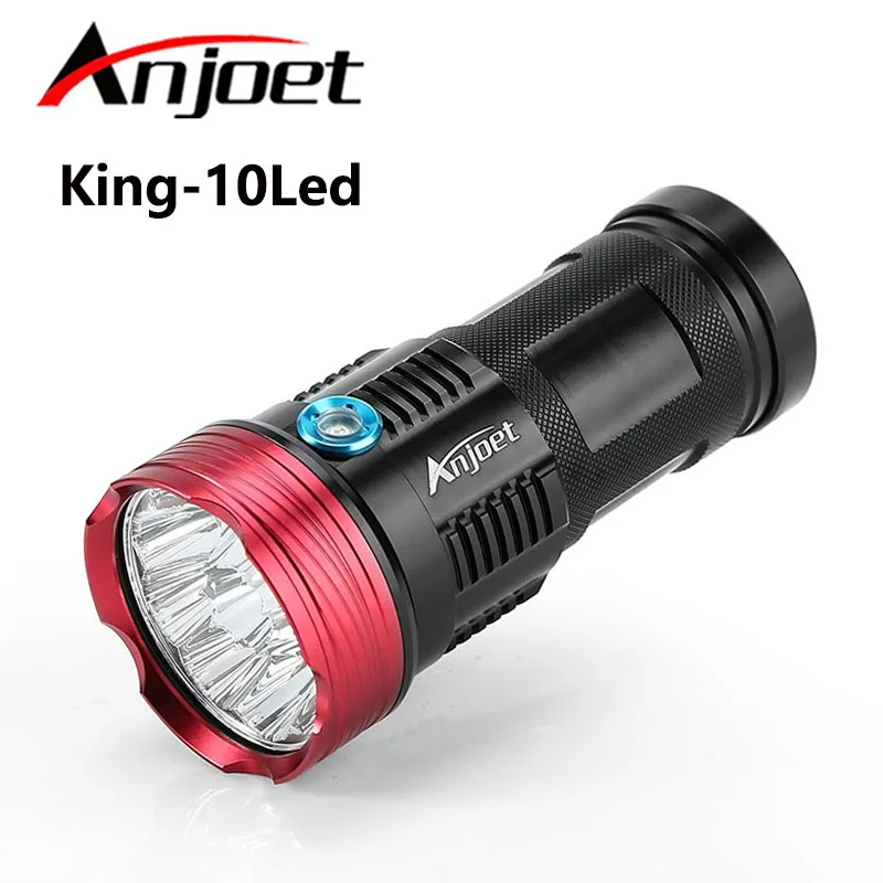 Anjoet 20000 люменов King 10T6 flashlamp 10 x XM-L T6 светодиодный фонарик Фонарь для охоты кемпинга для 18650 батареи