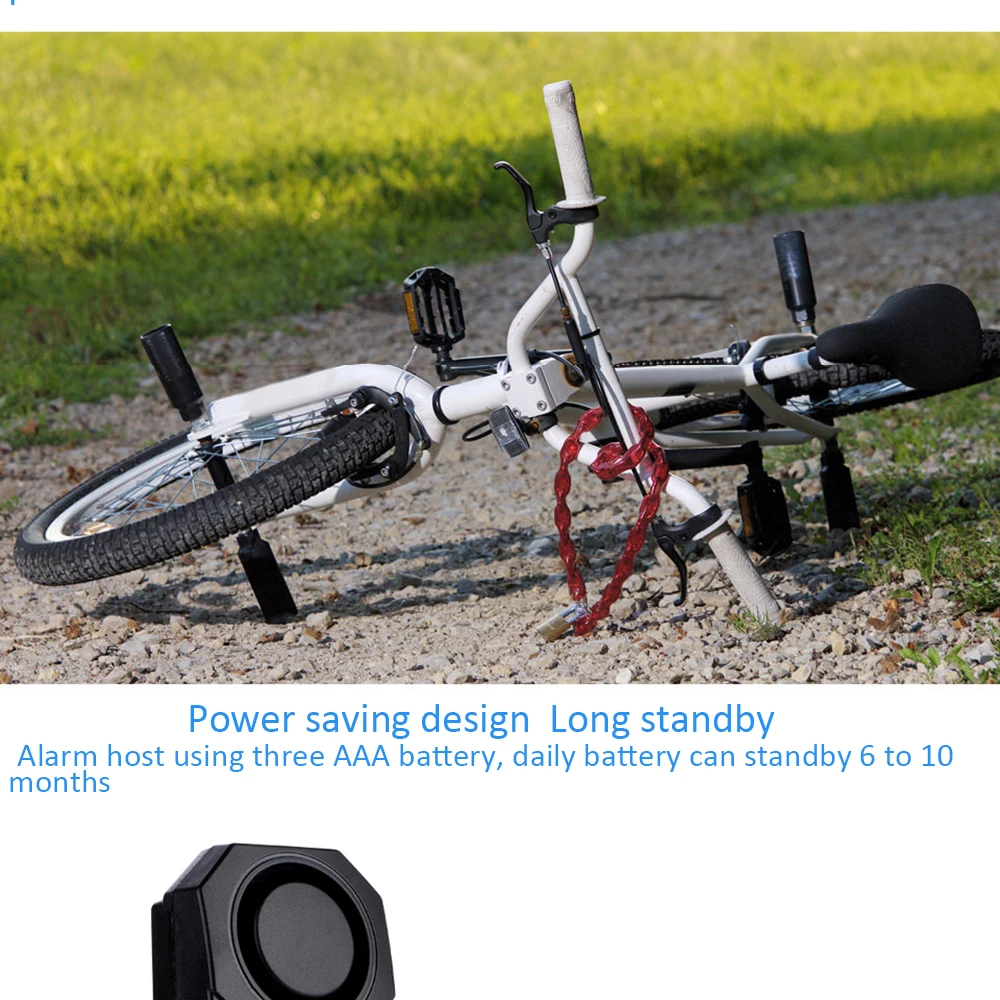 Alarme de Vibração sem Fio ao ar Livre à Prova Conjunto Dremote Água Controle Remoto Carro Bicicleta Veículo Caminhão Elétrico Detector Choque Anti Perdido 1 6 Kits de sistema de alarme