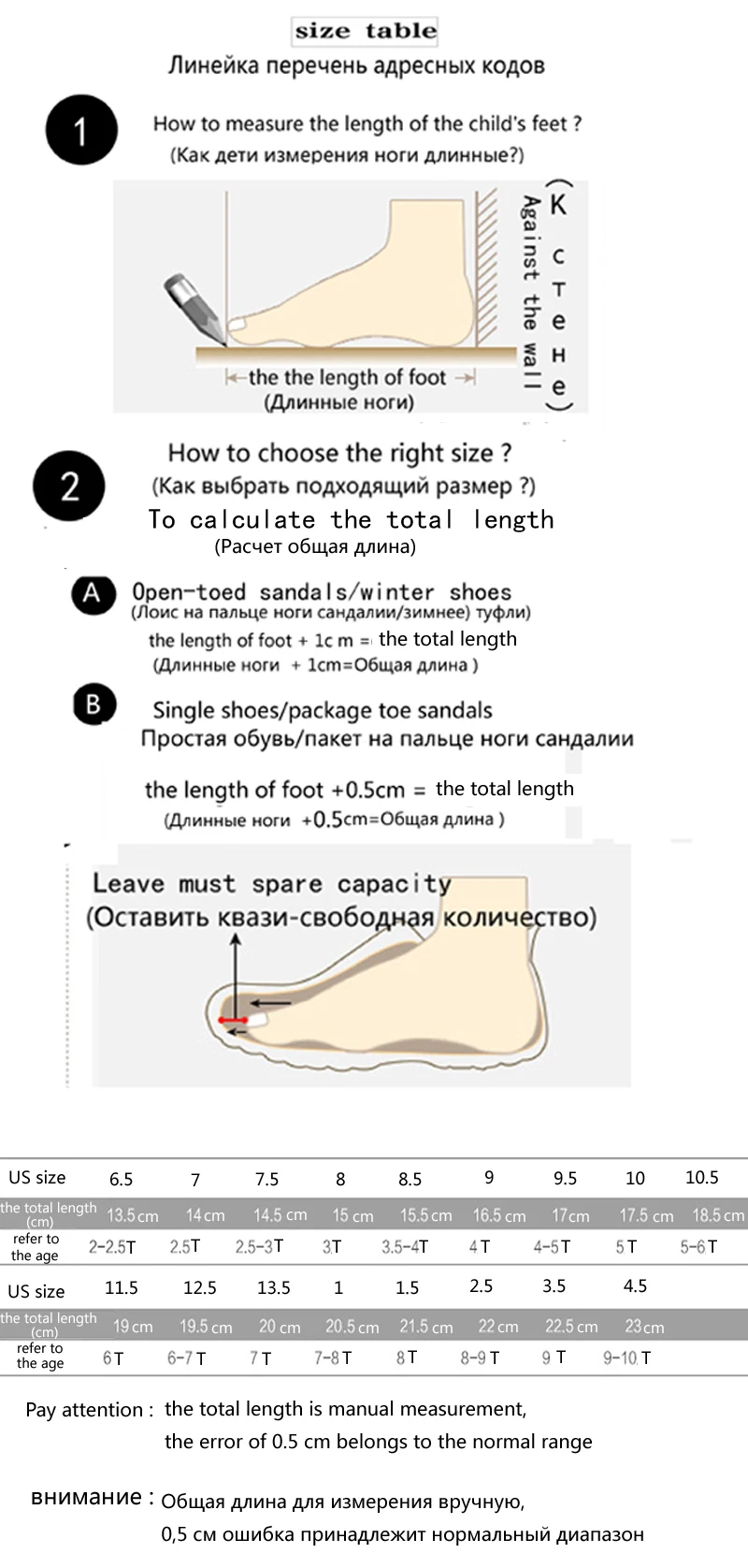 shoes size