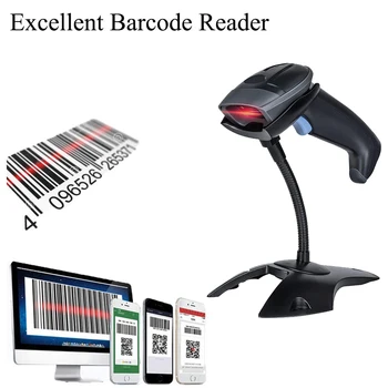

USB Barcode Scanner CCD Bar code reader Handheld 1D Barcode Scanner Bar Code Reader for POS P2P Computer free shipping USB Port