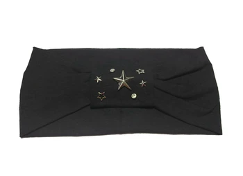 

k17327 2017 Fashion new metallic claw five-pointed star and crystal hair headbands hair accessories elastic cotton headband
