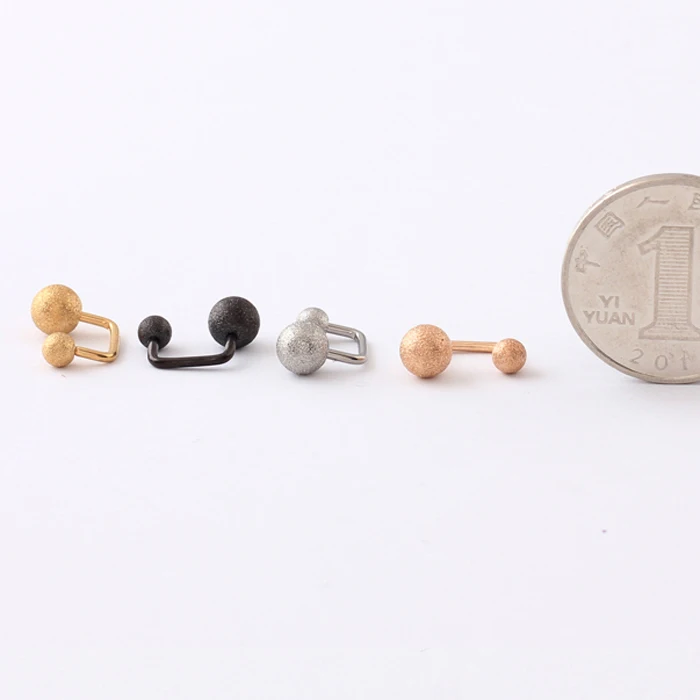 Серьги гвоздики из титановой стали с двумя шариковыми винтами 2 шт.|earrings nails|earrings