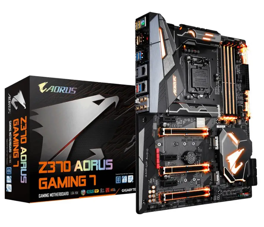 Новинка для Gigabyte Z370 AORUS Gaming 7 LGA1151 DDR4 PCI-E3.0 SATA3 USB3.0 Поддержка i3 8100 i5 8500 I7 8700 |