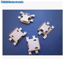10Pcs 5pin B Type Female For Mobile Phone Micro USB Jack Connector type b female 5 pin PCB Solder Connectors