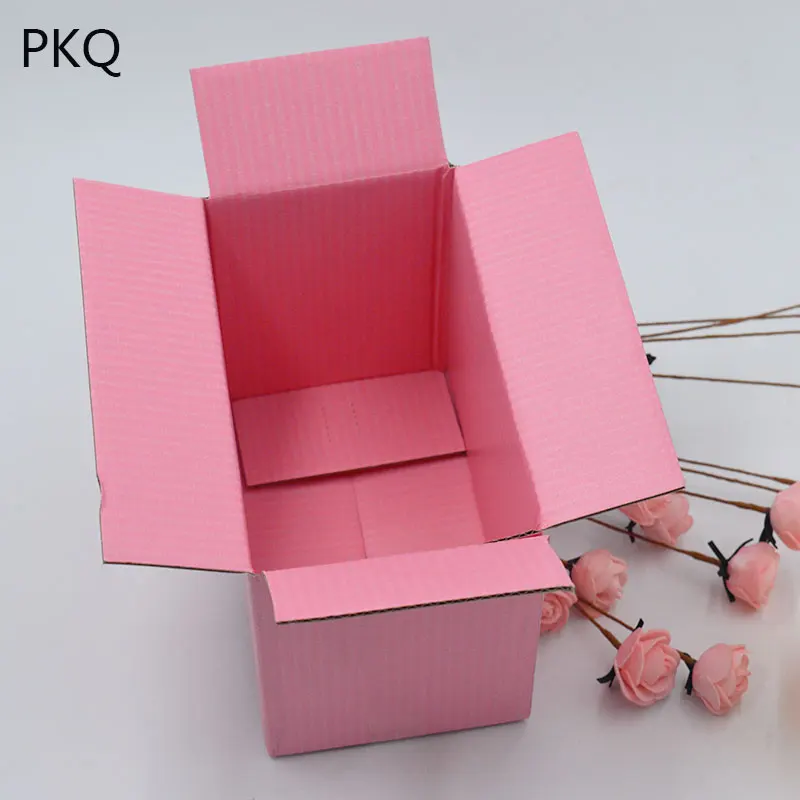 

6 sizes Pink Black Kraft Paper Aircraft Gift Box Handmade Soap Packing Box Jewelry/Cake/Candy Storage Paper packaging Box