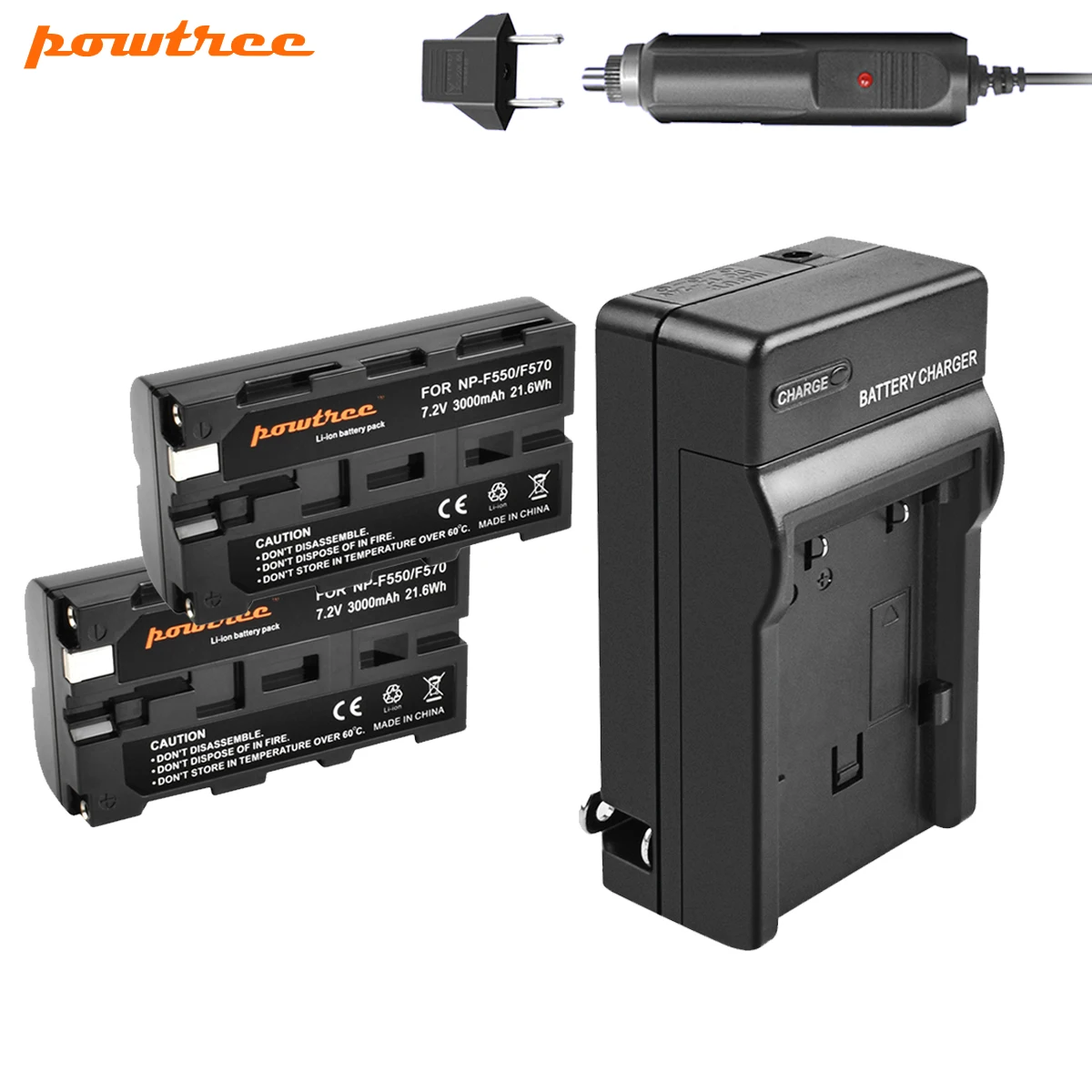 Powtree для sony NP-F550 NP F550 NPF550 Батарея+ Зарядное устройство для sony NP-F330 NP-F530 NP-F570 NP-F730 NP-F750 Hi-8 GV-D200 L10