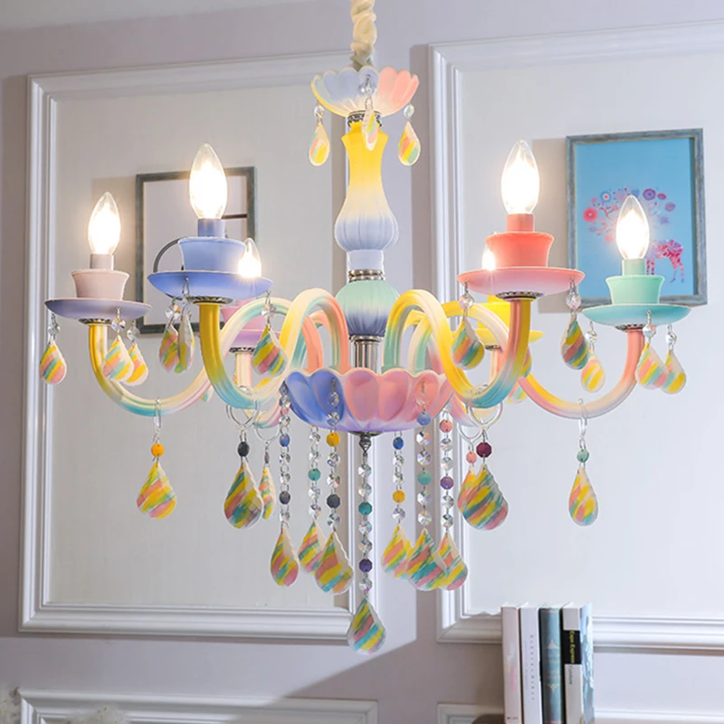 

Modern chandeliers lighting Princess childrenroom living room bedroom chandelier lighting110V220V luster light fixture