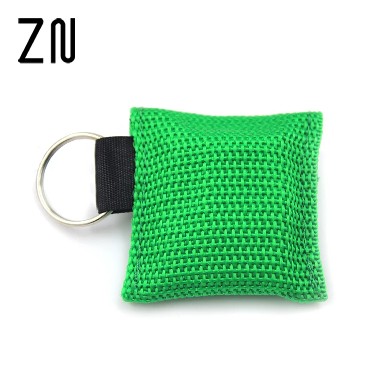 

Disposable CPR Resuscitator Mask Keychain Key Ring Emergency Face Shield Rescue