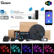 SONOFF L1 умный светодиодный светильник с регулируемой яркостью, водонепроницаемый, Wi-Fi, гибкий RGB светильник s, работает с Alexa Google Home, танцует с музыкой