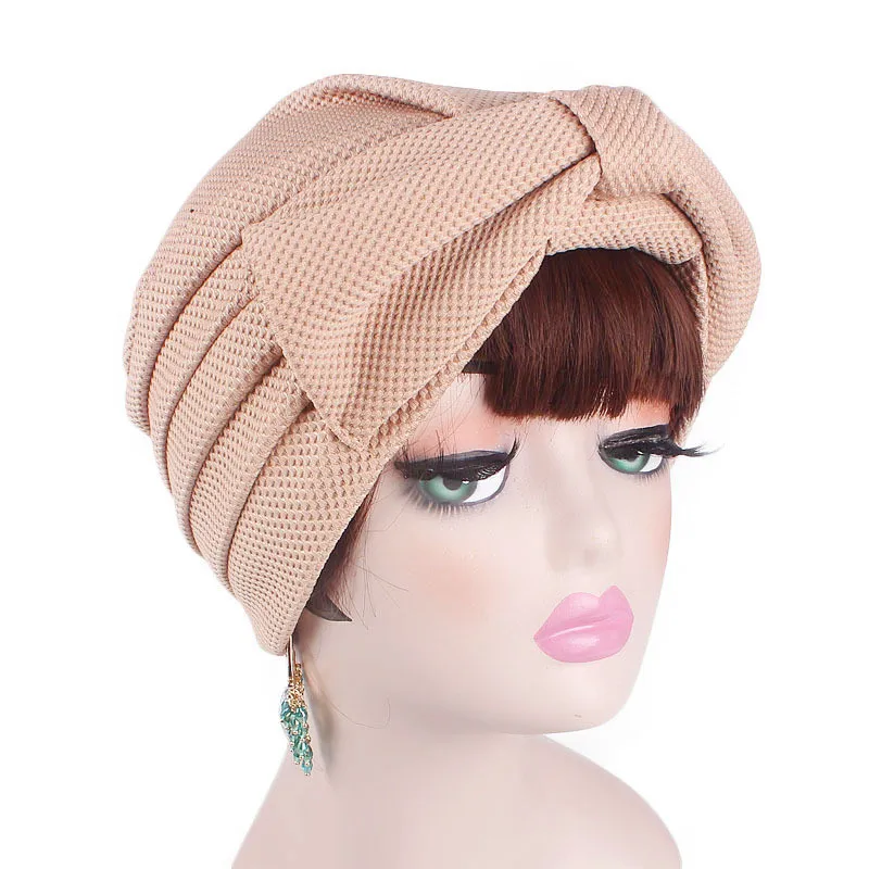 Мусульманские женские хлопковые эластичные чалма с бантиком шляпа раковая шапочка при химиотерапии шапки банданы чепчик капот аксессуары для выпадения волос