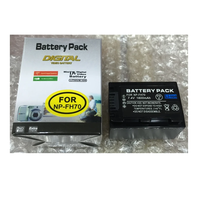 

NP-FH60 NP-FH70 FH30 FH40 lithium batteries FH50 Digital camera battery For Sony AC-VQH10 HDR-CX500V DCR-SX41 HC21 DVD103 HDR-SR