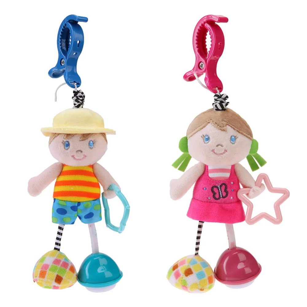 

Baby Boy Girl Rattles Toy Kids Soft Plush Toy Crib Bed Pendant Hanging Rattles Newborn Baby Early Learning Doll Toy Infant Gift