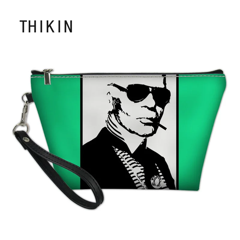THIKIN Custom Karl Lagerfelds Print Cosmetic Bag for Sex Woman Lady Customize Toilette Bag Makeup Bag Bolsos Mujer 2019 THIKIN Custom Karl Lagerfelds Print Cosmetic Bag for Sex Woman Lady Customize Toilette Bag Makeup Bag Bolsos Mujer 2019