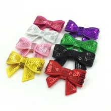 Бант детский Блестящий без зажимов 8 цветов 5 см 30 шт./лот|bow knot|sequin