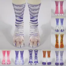Новинка; модные носки унисекс с объемным принтом в виде лап животных; модные носки; повседневные носки; удобные носки; Популярные эластичные носки; Meias
