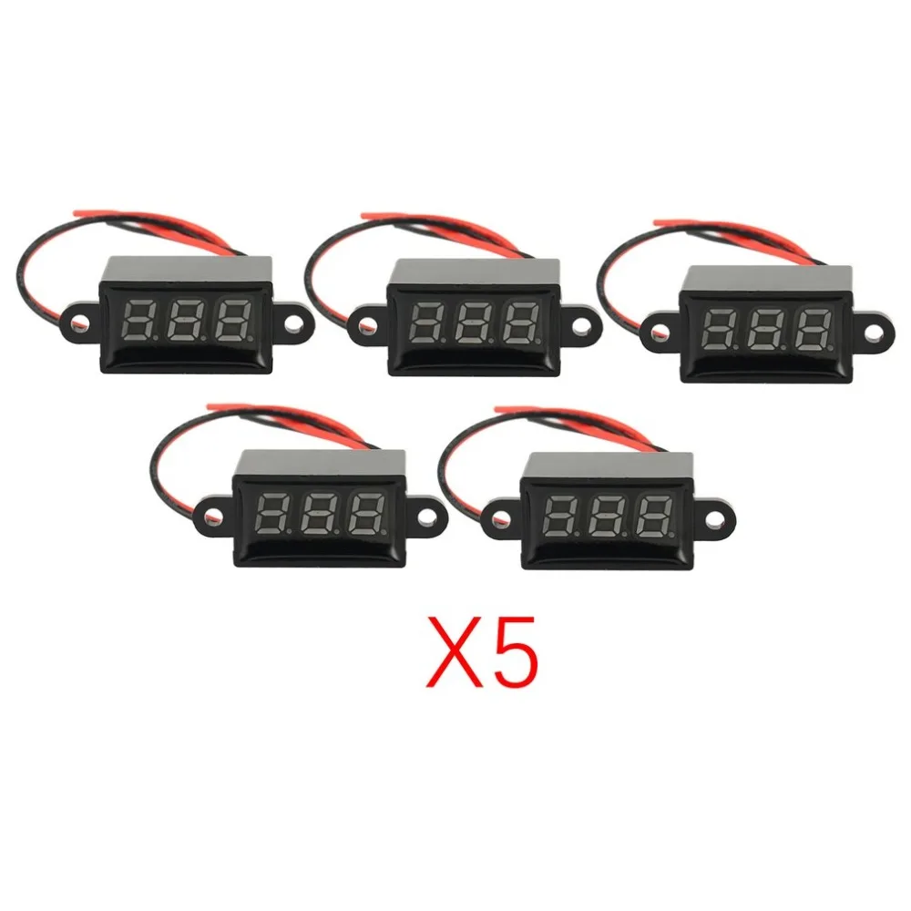 5 PCS 3 V-30 V 2-проводной светодиодный цифровая панель дисплея вольтметр измеритель напряжения вольт тестер для авто Мотоциклетные батареи to Cart