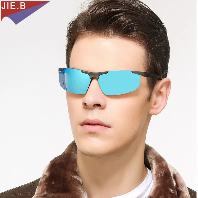Men's Polarized Sunglasses Aluminum Magnesium Car Driving Sun Glasses