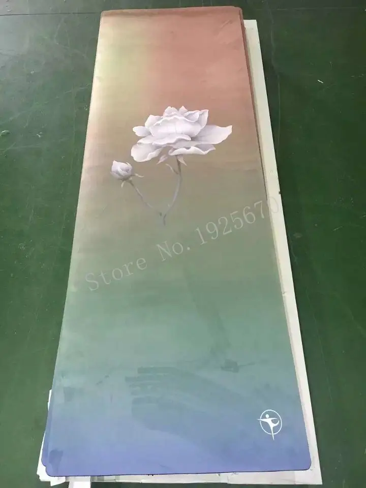 Складной Коврик для йоги из натурального каучука с рисунком лотоса экологически
