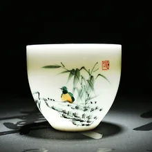 Цзиндэчжэнь ручная чайная чашка одна чашка СИП чайная чашка белый фарфор мастер чашка оригинальность Пуэр чайная чашка персональная чашка керамика