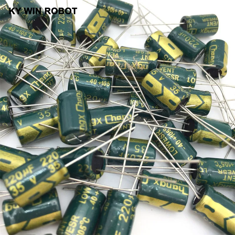 Electrolytic Capacitor Aluminum Electrolytic Capacitor 20pcs 220uF 35V 105C 8x12mm