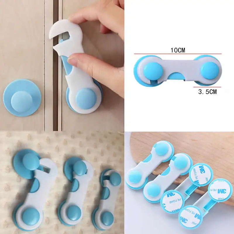 

5pcs/lot Baby Safty Locks Drawer Cabinets Fridge Locks Furniture Blockers Doors Baby Safety Lock Security Toddler Safety Lock