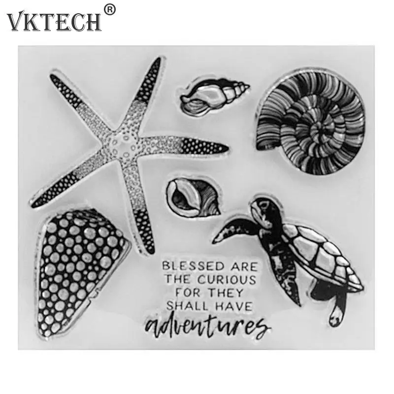 

Transparent Stamps Silicone Clear Stamps Beach Shell DIY Scrapbooking Photo Album Craft Paper Cards Decor