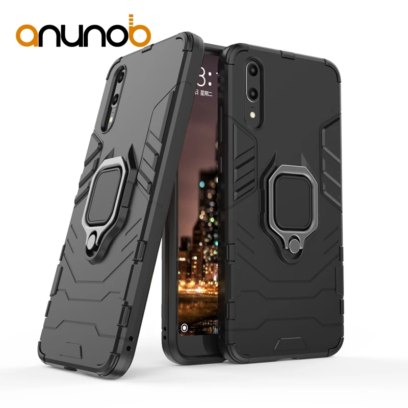 

Phone Cases For Huawei P20 Lite nova 3E Covers For Huawei P20 Pro Plus P20plus Case Finger Ring Hard Bags Iron Man Housings