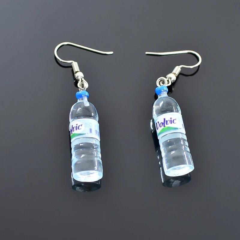 Handmade Creative Simulation of Mineral Water Bottles Earrings Cute Earrings Womens Drop earrings Wholesale