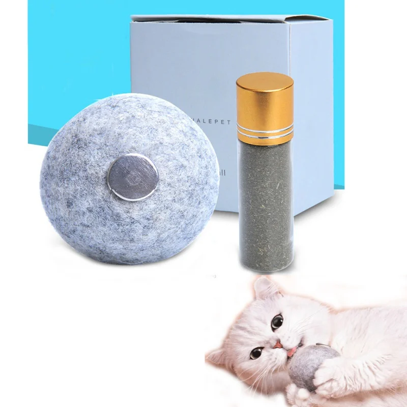 

Pure wool addictive catnip ball Catnip powder Funny cat artifact Healthy and safe consumption treatment Chasing toys