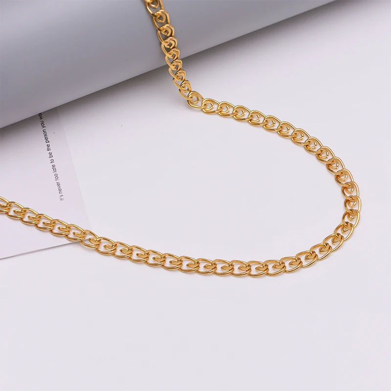 MxGxFam 60 см длинные цепи ожерелья для мужчин 24 К чистого золота цвет 5 мм ширина ювелирные изделия мода свинец и никель