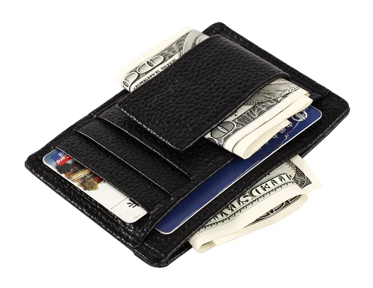 

2016 New Arrival High Quality Leather Magic Wallets Fashion Men Money Clips Card Purse 2 Colors Card Holder Coin Purse